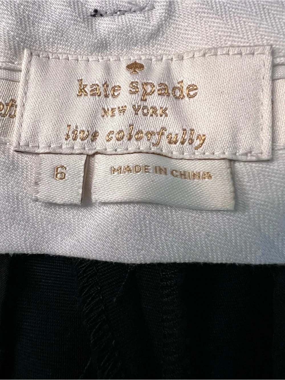 Kate Spade black straight leg cropped dress pants Size 6